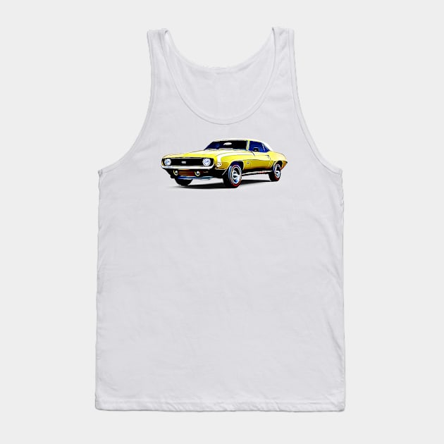 Camaro 69 Cartoon Tank Top by Auto-Prints